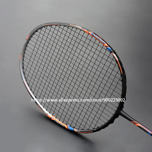 100% Full Carbon Fiber Strung Badminton Rackets 10U Tension 22-35LBS 13kg Training Racquet Speed Sports With Bags  For Adult